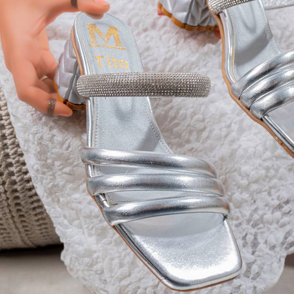 سليبر كعب فصوص ألماظ 6 سليبر كعب فصوص ألماظ - الصورة 6