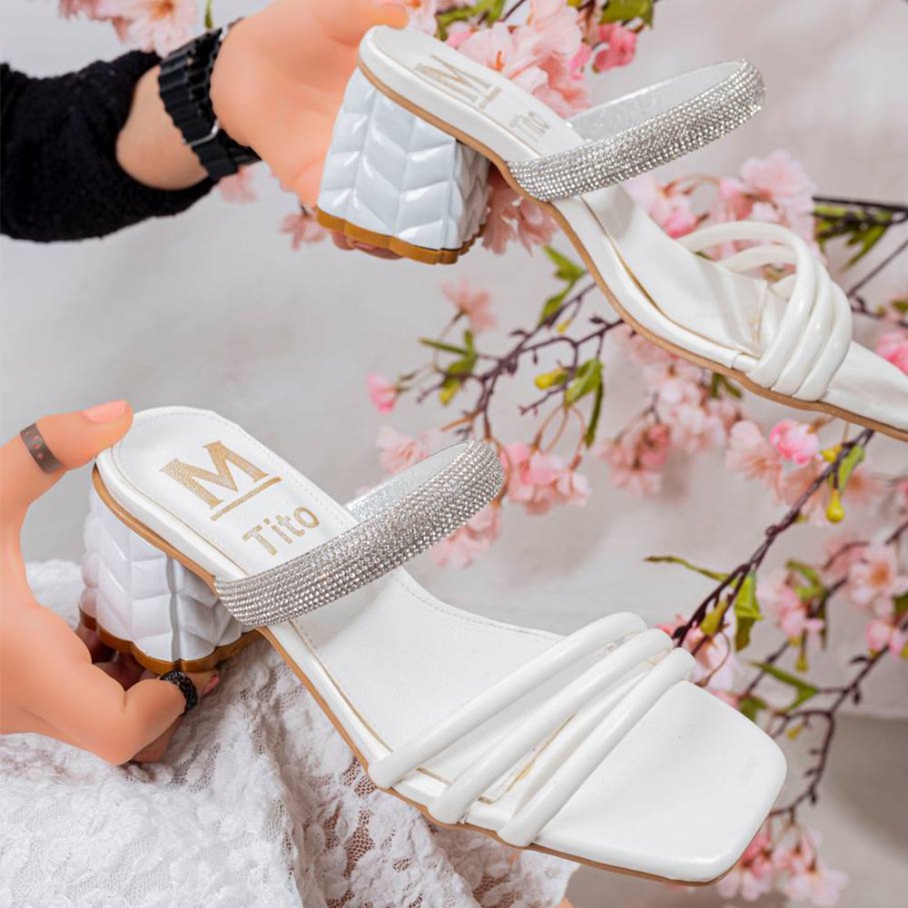 سليبر كعب فصوص ألماظ 8 سليبر كعب فصوص ألماظ - الصورة 8